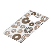 Donut Pattern, Chocolate Donuts, Karamel Donuts Creditkaart Flessenopener (Voorkant Gekanteld)