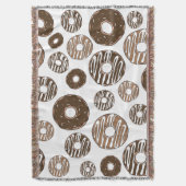 Donut Pattern, Chocolate Donuts, Karamel Donuts Deken (Voorkant Verticaal)