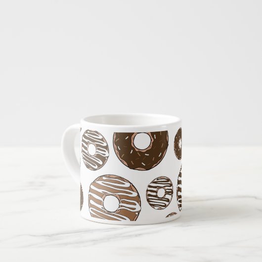 Donut Pattern, Chocolate Donuts, Karamel Donuts Espresso Kop (Links)