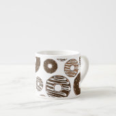 Donut Pattern, Chocolate Donuts, Karamel Donuts Espresso Kop (Voorkant rechts)