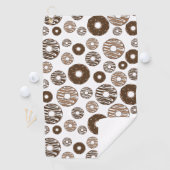 Donut Pattern, Chocolate Donuts, Karamel Donuts Golfhanddoek (Insitu)
