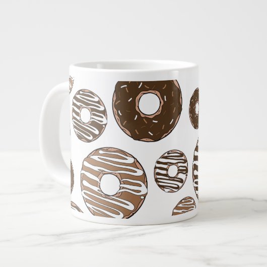 Donut Pattern, Chocolate Donuts, Karamel Donuts Grote Koffiekop (Links)