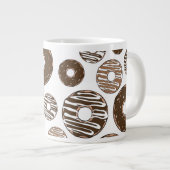 Donut Pattern, Chocolate Donuts, Karamel Donuts Grote Koffiekop (Voorkant rechts)