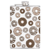 Donut Pattern, Chocolate Donuts, Karamel Donuts Heupfles (Voorkant)