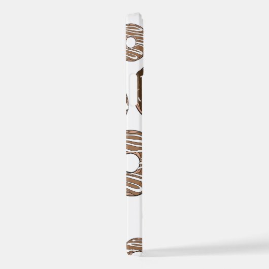 Donut Pattern, Chocolate Donuts, Karamel Donuts iPhone Hoesje (Rechterkant)