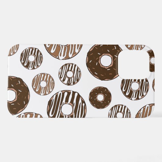 Donut Pattern, Chocolate Donuts, Karamel Donuts iPhone Hoesje (Achterkant horizontaal)