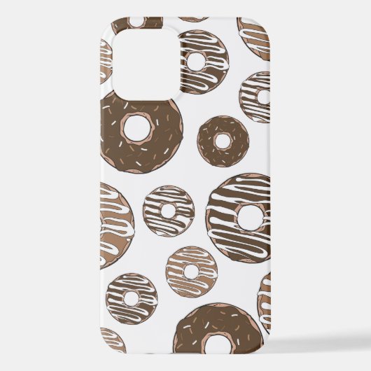 Donut Pattern, Chocolate Donuts, Karamel Donuts iPhone Hoesje (Achterkant)