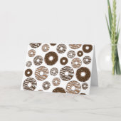 Donut Pattern, Chocolate Donuts, Karamel Donuts Kaart (Voorkant)