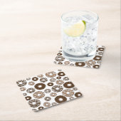 Donut Pattern, Chocolate Donuts, Karamel Donuts Kartonnen Onderzetters (Insitu)