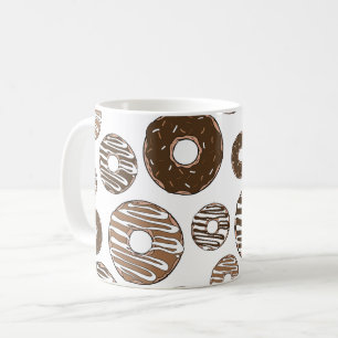Donut Pattern, Chocolate Donuts, Karamel Donuts Koffiemok