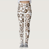 Donut Pattern, Chocolate Donuts, Karamel Donuts Leggings (Voorkant)