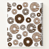 Donut Pattern, Chocolate Donuts, Karamel Donuts Notitieboek (Achterkant)