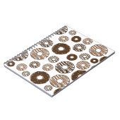 Donut Pattern, Chocolate Donuts, Karamel Donuts Notitieboek (Linkerzijde)
