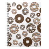 Donut Pattern, Chocolate Donuts, Karamel Donuts Notitieboek (Voorkant)