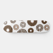 Donut Pattern, Chocolate Donuts, Karamel Donuts Persoonlijk Skateboard (Horizontaal)