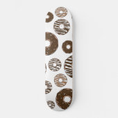 Donut Pattern, Chocolate Donuts, Karamel Donuts Persoonlijk Skateboard (Voorkant)