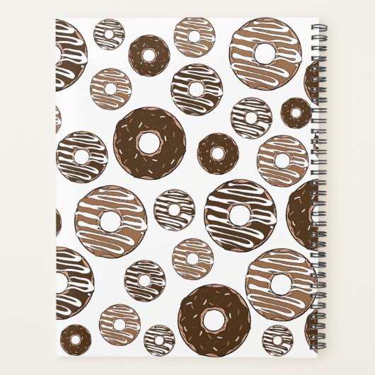 Donut Pattern, Chocolate Donuts, Karamel Donuts Planner (Achterkant)