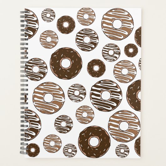 Donut Pattern, Chocolate Donuts, Karamel Donuts Planner (Voorkant)