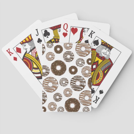 Donut Pattern, Chocolate Donuts, Karamel Donuts Pokerkaarten (Achterkant)