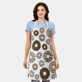 Donut Pattern, Chocolate Donuts, Karamel Donuts Schort (Gedragen)
