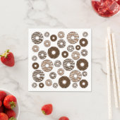 Donut Pattern, Chocolate Donuts, Karamel Donuts Servet (Insitu)