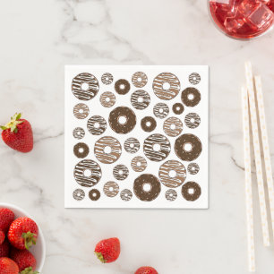 Donut Pattern, Chocolate Donuts, Karamel Donuts Servet