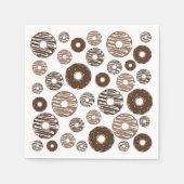 Donut Pattern, Chocolate Donuts, Karamel Donuts Servet (Voorkant)