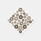 Donut Pattern, Chocolate Donuts, Karamel Donuts Servet (Hoek)