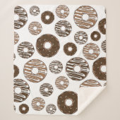 Donut Pattern, Chocolate Donuts, Karamel Donuts Sherpa Deken (Voorkant)