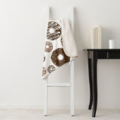 Donut Pattern, Chocolate Donuts, Karamel Donuts Sherpa Deken (In situ)