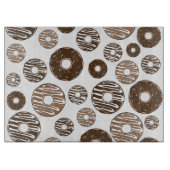 Donut Pattern, Chocolate Donuts, Karamel Donuts Snijplank (Voorkant)