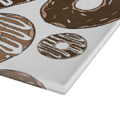Donut Pattern, Chocolate Donuts, Karamel Donuts Snijplank (Hoek)