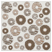 Donut Pattern, Chocolate Donuts, Karamel Donuts Stof (Swatch)