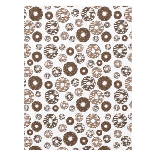 Donut Pattern, Chocolate Donuts, Karamel Donuts Tafelkleed (Voorkant)