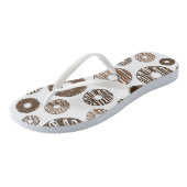 Donut Pattern, Chocolate Donuts, Karamel Donuts Teenslippers (Schuin)