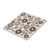 Donut Pattern, Chocolate Donuts, Karamel Donuts Tegeltje (Zijkant)