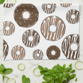Donut Pattern, Chocolate Donuts, Karamel Donuts Theedoek