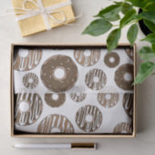 Donut Pattern, Chocolate Donuts, Karamel Donuts Tissuepapier (Geschenk)