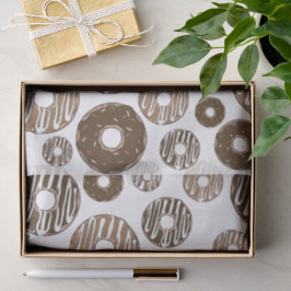 Donut Pattern, Chocolate Donuts, Karamel Donuts Tissuepapier