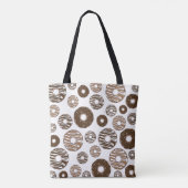 Donut Pattern, Chocolate Donuts, Karamel Donuts Tote Bag (Achterkant)