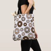 Donut Pattern, Chocolate Donuts, Karamel Donuts Tote Bag (Dichtbij)