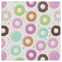 Donut Pattern fabric Stof