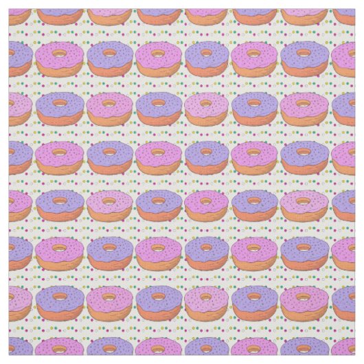Donut Pattern fabric Stof (Swatch)