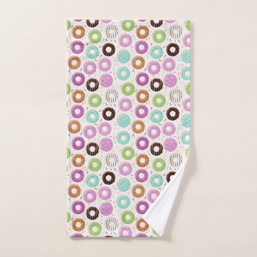 Donut Pattern-handdoekset Bad Handdoek (Handdoek)