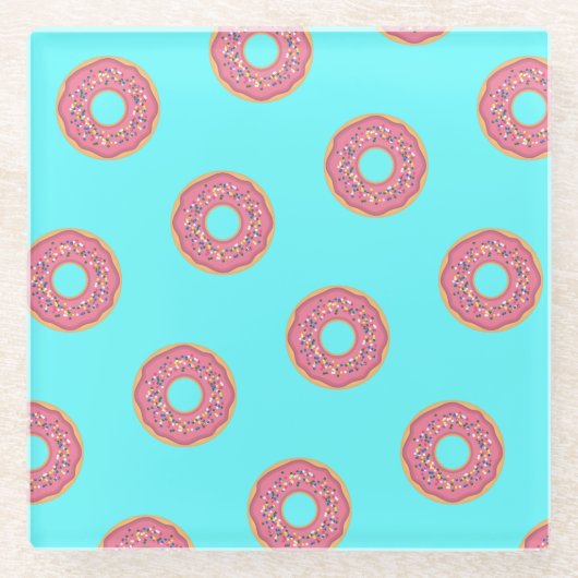 Donut Pattern I Glazen Onderzetter (Voorkant)
