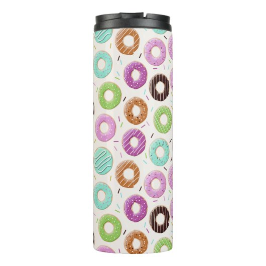 Donut Pattern monogram tumbler Thermosbeker (Achterkant)