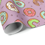 Donut Pattern | PAARS Cadeaupapier (Rol Hoek)