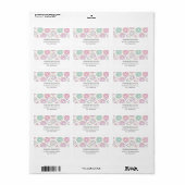 Donut Pattern Schattige kleurrijk adres Etiket (Full Sheet)