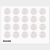 Donut Pattern Schattige kleurrijk adres Ronde Sticker (Vel)