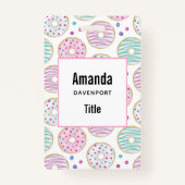 Donut Pattern Schattige Kleurrijk Badge (Voorkant)